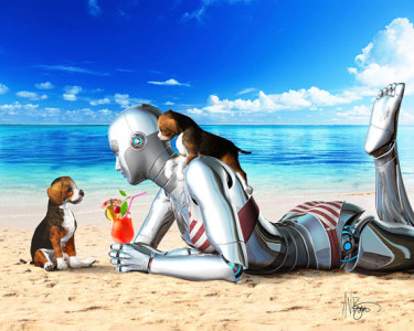 Angie Droid Goes on Vacation by Victor Bosson 2013