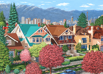 Kitsilano Houses, The West End, OCT6 Vancouver by Barbara Weaver-Bosson